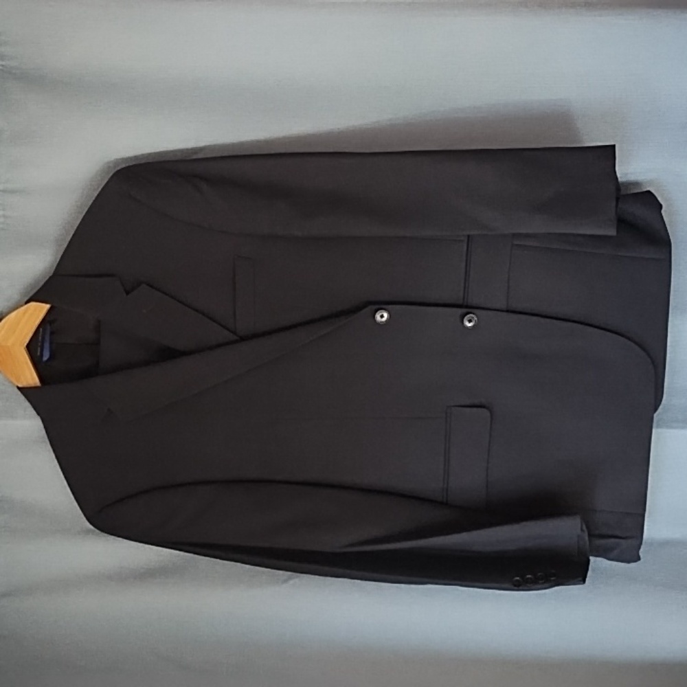 Alfani Mens L Charcoal Lightweight Wool Blend Suit Jacket And Slacks